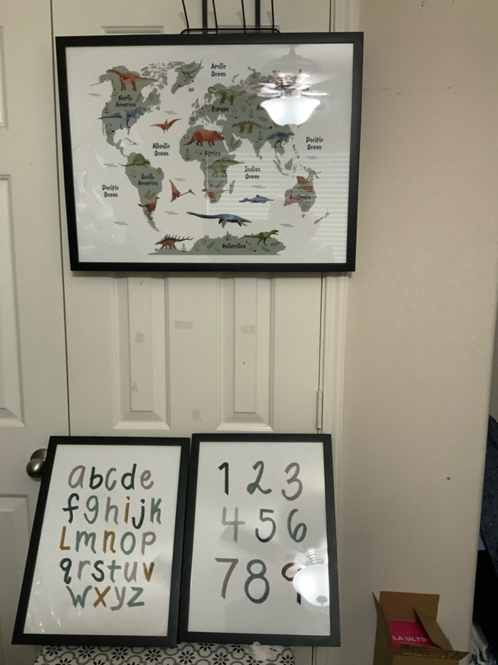 Neutral Multicolor Dinosaurs & Alphabet & Numbers Wall Art Set - Wall Decor
